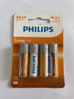 R06 Msds 1.5v Zinc Carbon AA Battery For Remote Control Philips